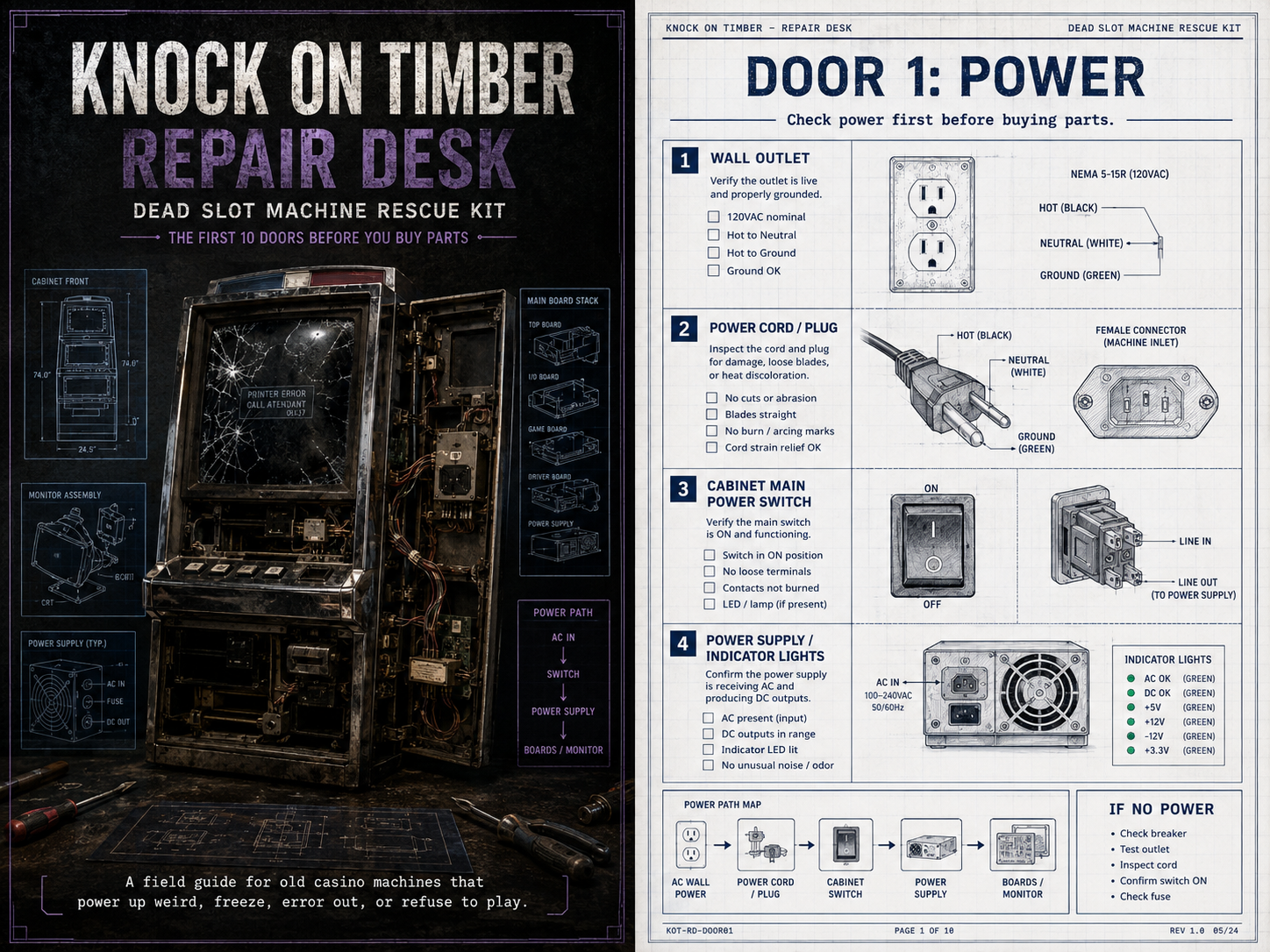 Dead Slot Machine Rescue Kit - the first 10 checks before you buy parts
